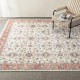 Glitzhome 8" x 10" Oriental Ivory/ Red Area Rugs