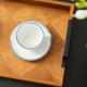 Glitzhome Set of 2 Rectangle Wooden Geometric Trays with Metal Handles