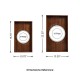 Glitzhome Set of 2 Rectangle Rubber Wood Abstract Trays with Handles