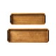 Glitzhome Set of 2 Rectangle Acacia Wood Trays with Metal Handles