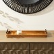 Glitzhome Set of 2 Rectangle Acacia Wood Trays with Metal Handles