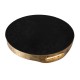 Glitzhome Set of 2 Round Gold Abstract Mirrored Trays with Handles