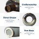 Glitzhome Set of 2 Modern Two-tone Color with Circle Hollow Ceramic Table Vases