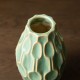 Glitzhome Set of 2 Modern Geometric Green Ceramic Table Vases