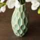 Glitzhome Set of 2 Modern Geometric Green Ceramic Table Vases