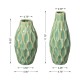 Glitzhome Set of 2 Modern Geometric Green Ceramic Table Vases
