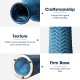 Glitzhome Set of 2 Modern Brilliant Blue Chevron Ceramic Table Vases