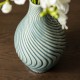 Glitzhome Set of 2 Modern Spiraling Artistry Turquoise Ceramic Table Vases