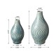 Glitzhome Set of 2 Modern Spiraling Artistry Turquoise Ceramic Table Vases
