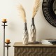 Glitzhome Set of 2 Modern Two-tone Color  with Geometric Faceted Ceramic Table Vases