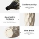 Glitzhome Set of 2 Modern Two-tone Color  with Geometric Faceted Ceramic Table Vases