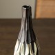 Glitzhome Set of 2 Modern Two-tone Color  with Geometric Faceted Ceramic Table Vases