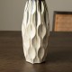 Glitzhome Set of 2 Modern Two-tone Color  with Geometric Faceted Ceramic Table Vases