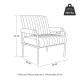 Glitzhome Mid-Century Modern Leatherette and Fabric Combination Armchair With Black Metal Frame and Padded Arms