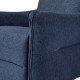 Glitzhome Modern Blue Fabric Push Back Recliner with Ergonomic Segmented Back