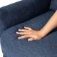 Glitzhome Modern Blue Fabric Push Back Recliner with Ergonomic Segmented Back