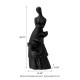 Glitzhome 39.75"H 5-Tiered Modern Abstract Women Sculpture Polyresin Outdoor Fountain with Pump and LED Light (KD)