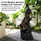 Glitzhome 39.75"H 5-Tiered Modern Abstract Women Sculpture Polyresin Outdoor Fountain with Pump and LED Light (KD)