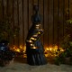 Glitzhome 39.75"H 5-Tiered Modern Abstract Women Sculpture Polyresin Outdoor Fountain with Pump and LED Light (KD)