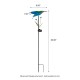 Glitzhome 36"H Solar Hummingbird Yardstake (KD)