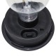 Glitzhome 32.25"H Black Metal Stripes Solar Powered Outdoor Lantern with Edison Bulb and Stake (KD)