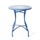 Glitzhome 28"H Outdoor Metal Folding Blue Bistro Table with Ceramic Tile Top (KD)