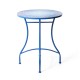 Glitzhome 28"H Outdoor Metal Folding Blue Bistro Table with Ceramic Tile Top (KD)