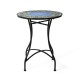 Glitzhome 28"H Outdoor Metal Folding Green Bistro Table with Ceramic Tile Top (KD)