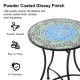 Glitzhome 28"H Outdoor Metal Folding Green Bistro Table with Ceramic Tile Top (KD)
