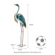 Glitzhome 39.25"H Metal Standing Crane  Garden Statue with Stakes  (KD)