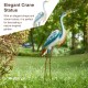 Glitzhome 39.25"H Metal Standing Crane  Garden Statue with Stakes  (KD)