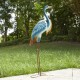 Glitzhome 39.25"H Metal Standing Crane  Garden Statue with Stakes  (KD)