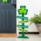 Glitzhome 36"H St. Patrick's Wood Shamrock Word Sign Porch Decor(KD)