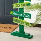 Glitzhome 36"H St. Patrick's Wood Shamrock Word Sign Porch Decor(KD)