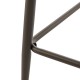 Glitzhome Set of 2 Modern Two-Tone Color Counter Stool with Brown Metal Tapered Legs - Grey Fabric & Leatherette