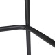 Glitzhome SSet of 3 Pub Table Set - Industrial Modern Square Bar Table with Walnut Veneer Top and Black Thick Leatherette Bar Stools