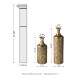 Glitzhome Set of 2 Metal Antique Gold Gingko Floor Vases