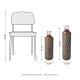 Glitzhome Set of 2 Metal Antique Gold Cylinder Floor Vases With Verdigris Finish