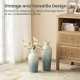 Glitzhome Set of 2 Abstract Ombre Aqua Metal Vases