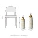 Glitzhome Set of 2 Modern White & Gold Stripes Metal Vases