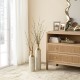Glitzhome Set of 2 Modern White and Gold Metal Floor Vases