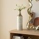 Glitzhome Set of 2 Modern White and Gold Metal Floor Vases