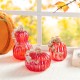 Glitzhome 8.5"H Fall Red Glass Gourd with Glitter