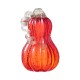 Glitzhome 8.5"H Fall Red Glass Gourd with Glitter