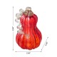 Glitzhome 8.5"H Fall Red Glass Gourd with Glitter