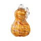 Glitzhome 8.5"H Fall Multi Stripes Glass Gourd