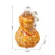 Glitzhome 8.5"H Fall Multi Stripes Glass Gourd
