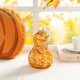 Glitzhome 8.5"H Fall Multi Stripes Glass Gourd