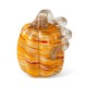Glitzhome 6"H Fall Multi Stripes Glass Pumpkin
