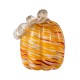 Glitzhome 6"H Fall Multi Stripes Glass Pumpkin